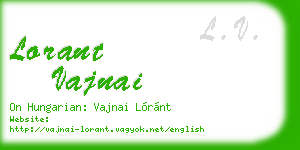 lorant vajnai business card
